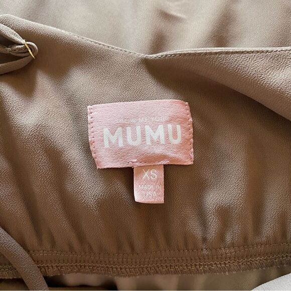 Show Me Your Mumu Faith Brown Dune Chiffon Maxi Bridal Party Dress SZ XS NWOT - Picture 6 of 11